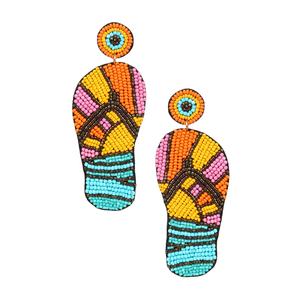 Boucles d'oreilles en perles crochetées, bijoux artificielles pour femmes, fait à la main, multicolores, à la mode, de haute qualité, 2022 - Product Image 1