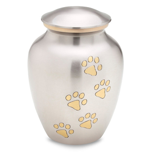 Classic Pewter Paw Print Large Pet Cremation <b>Urn</b> products Our collection of <b>urns</b> are made with 100% brass or premium aluminum - Product Image 1