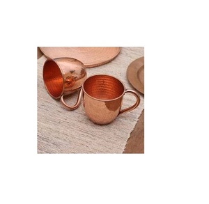 Mug à boire en cuivre martelé Mug en cuivre Moscow Mule avec poignée Mug en cuivre artisanal - Product Image 6