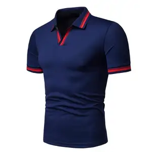 Polyester Cotton t shirts Custom Make Polo Shirts Without Buttons On The Placket
