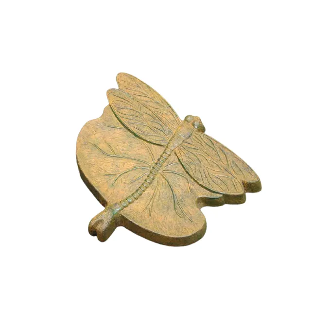 Esculturas elegantes de jardim em dragonfly, em forma de dragonfly, cor dourada, ornamentos de jardim, ornamento de luxo