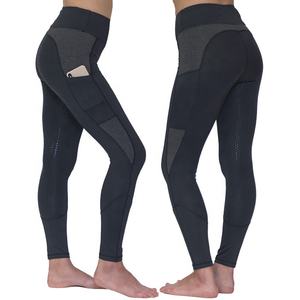 Mallas favorecedoras para mujer, pantalones elásticos de 4 vías, ropa ecuestre personalizada al por mayor, mallas para montar a caballo, bolsillos espaciosos - Product Image 3