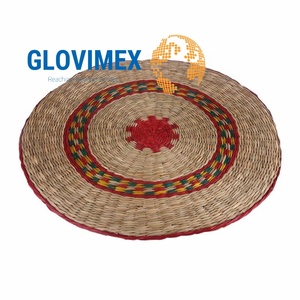 Coussin rond en jonc de mer, style moderne, écologique, pour décoration intérieure - Product Image 1
