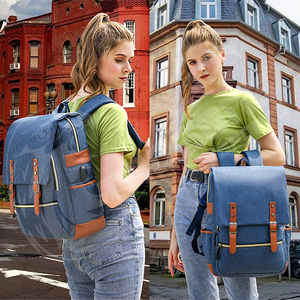 TRQSONS กระเป๋าใส่หนังสือสำหรับนักเรียนชายและหญิง,กระเป๋าเป้นักเรียนกระเป๋าสะพายหลังลำลอง - Product Image 6