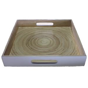 ถาดเสิร์ฟไม้ไผ่พร้อมที่จับรู - Product Image 2