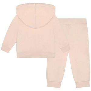 Chándal de algodón con estampado informal para niños, forro polar hecho con capucha extraíble con cierre de cremallera, a la venta - Product Image 2