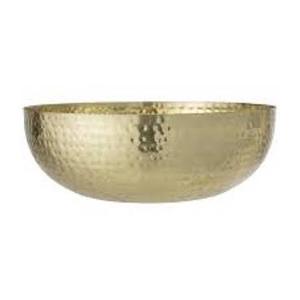 Cuenco para servidor de postres y comida, cuenco decorativo curvo a mano chapado en oro, diseño martillado, forma redondeada, cuenco de latón para servir frutas - Product Image 1