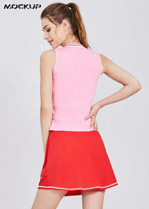 High Quality Lightweight Women Slim Fit Quick Dry Stand Collar Sleeveless <b>Tennis</b> <b>Dress</b> 100% Polyester - Product Image 4