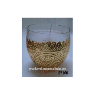 Portavasos chapado en oro, fabricante de vidrio y latón - Product Image 2