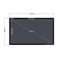 Pantalla táctil Full HD de 43 pulgadas, todo en uno, PC con ddr3, 4gb, Win7, para guía de centro comercial