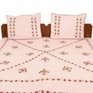 Peach Deer Pattern Handmade 100% Cotton Bedsheet - Product Image 1