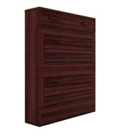 Meuble moderne en bois massif pour chaussures, étagère à chaussures pour économiser de l'espace à la maison, finition noyer, armoire de rangement pour chaussures