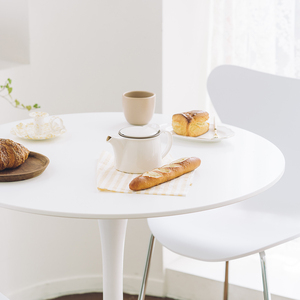 Mesa de centro redonda de estilo europeo para el hogar, mueble pequeño de estilo tulipán, redondo y económico - Product Image 5