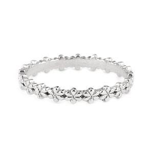 Flower Ring 925 Sterling <b>Silver</b> Ring Rhodium <b>Plated</b> Birthday Gift <b>Silver</b> Ring 925 Women Kids Jewelry - Product Image 1