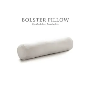 Soft And Fluffy Cotton High Quality Oblong White Hugging Comfort Sleeping Bolster Pillow 100% Polyester Fibre Filling Odourless