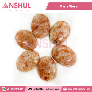 Pierres d'inquiétude en agate et pierre de soleil de couleur orange, de style européen, provenant d'un fournisseur réputé - Product Image 2