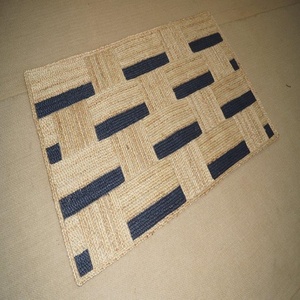 10F Natural Jute Braided Geo Design Rectangle Multi Color Outdoor <b>Rug</b> - Product Image 2