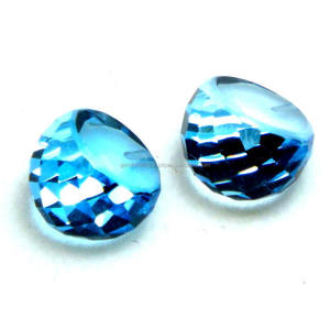 Topacio Azul Natural Certificado, Gema Suelta, Forma de Pera, Redonda y Rectangular, Tallada en Facetas y Corte Checker, para Joyería - Product Image 3