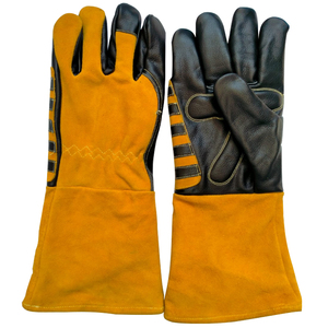 Gants de sécurité pour hommes de haute qualité en cuir de vachette et en peau de mouton pour le soudage des cuirs fendus en cuir de vachette - Product Image 1