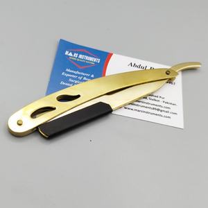 Maquinilla de afeitar recta de acero inoxidable chapado en oro para pinzas de pestañas Producto de calidad premium - Product Image 3