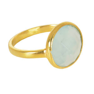 Precio al por mayor Anillos de bisel de plata esterlina 925 Nueva colección de diseño Calcedonia Piedra preciosa Moissanite Joyería chapada en oro principal - Product Image 2