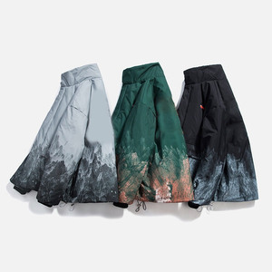 Customized Men's Long Sleeve Winter <b>Jacket</b> <b>Fleece</b> <b>Lined</b> with Stand Collar Full Zip Printed Design & Pocket OEM Service Available - Product Image 4