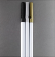 Marqueur métallique pour papier, verre, peinture, paillettes argentées, très vendu, marqueur pour tableau blanc en plastique PP 6 mm, pointe biseautée noire 6 mm AB998