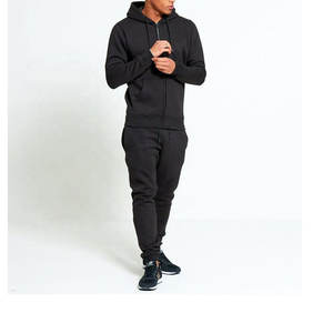 Hombres pullover HOODIE canguro bolsillo polar pantalón completo 2 piezas tracks traje conjunto para el invierno chándal - Product Image 3