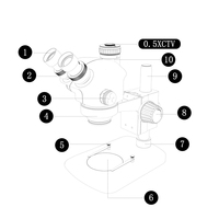 Microscope Stéréo Trinocular Industriel RF4 à Zoom Continu Direct Usine pour Réparation de Téléphones Soudure avec Caméra Microscopique 2K