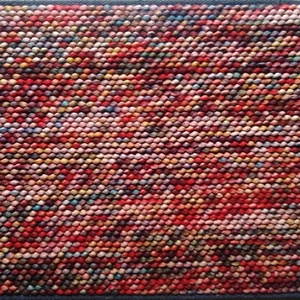Tapis à poils ondulés en laine, accessoire tissé à la main, plusieurs couleurs, à boucle, taille personnalisée - Product Image 4