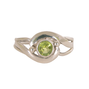 Novedad, joyería de piedras preciosas de Plata de Ley 925, anillo de piedra de nacimiento de peridoto Natural, accesorios de moda para mujer - Product Image 1