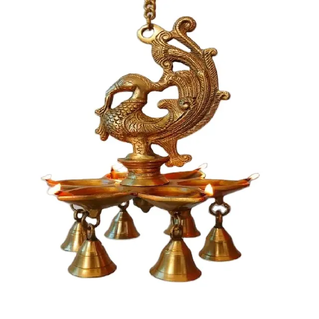 Лидер продаж, Высококачественная латунная подставка для птиц diya, религиозная масляная лампа, религиозный домашний декор 8