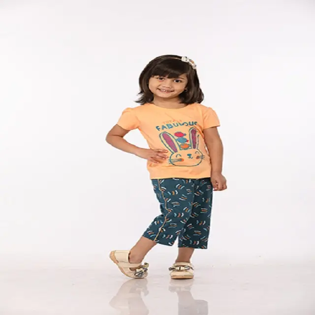 Özelleştirilmiş şanslı çocuk giyim çocuk bebek giysileri seti çocuklar şortları çocuk kız T Shirt kalite güvence ile
