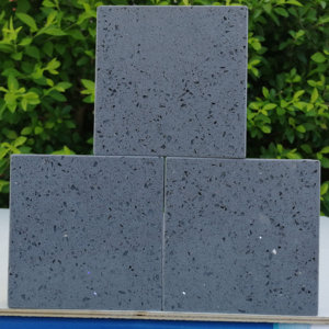 15-30Mm Thạch Anh Truy Cập Hàng Đầu Đá Nhân Tạo Thạch Anh Slab Vanity Tops Bếp Countertop Tinh Thể Màu Đen Mô Hình - Product Image 3