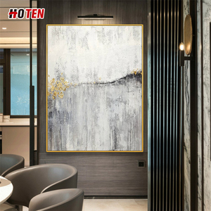 Elegante decoración del hogar pintado a mano abstracto lámina <span class=keywords><strong>de</strong></span> oro <span class=keywords><strong>montaña</strong></span> <span class=keywords><strong>pintura</strong></span> al óleo sobre lienzo paisaje único sujeto - Product Image 2