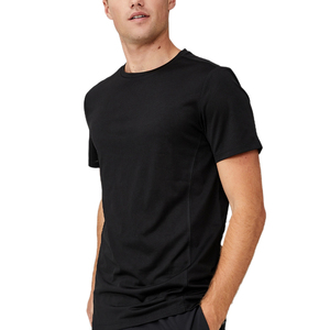 Camiseta OEM personalizada ecológica de manga corta suave en color negro con diseño y logotipo personalizados - Product Image 1