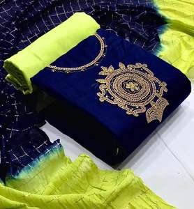 Petite robe en soie pongée, motif dessin animé, avec nanzeen, sibori box dupatta, luminaire décoratif, fait à la main - Product Image 3