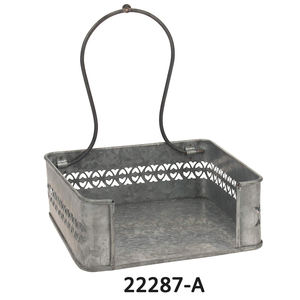 Porte-serviettes en métal galvanisé argent rustique support personnalisé dessus de Table artisanat décoratif porte-mouchoirs en fer décoration de la maison - Product Image 5