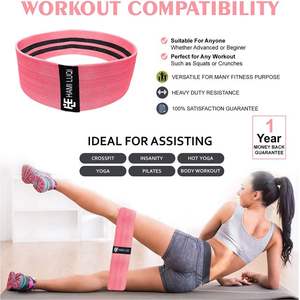 2025 venta al por mayor Durable PK forma de cadera bandas de entrenamiento bandas de resistencia de tela de entrenamiento Fitness en casa bandas de ejercicio antideslizantes anchas - Product Image 5