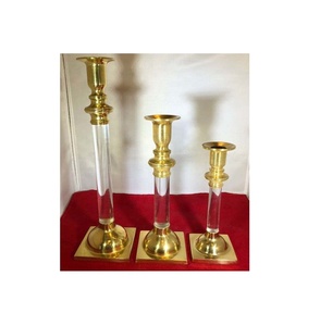 Candle Holder Brass Clear Available Creative Low MOQ Handmade Manufacturer Wholesaler Factory Direct Sale - Product Image 1