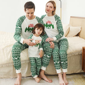 Hot sale in stock 2021 long sleeve <b>christmas</b> <b>pajamas</b> sleepwear parent-child suit - Product Image 6