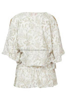 Robe brodée à paillettes style Boho Glam, haut élastique à taille à volants, manches, Kaftan, Sexy, tunique brodée pour femmes, nouvelle collection