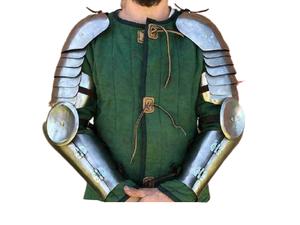 Par de Hombreras de Caballero Medieval con Brazaletes, Armadura Completa para Manos, Soldadura Plateada por Calvin Handicraft - Product Image 5