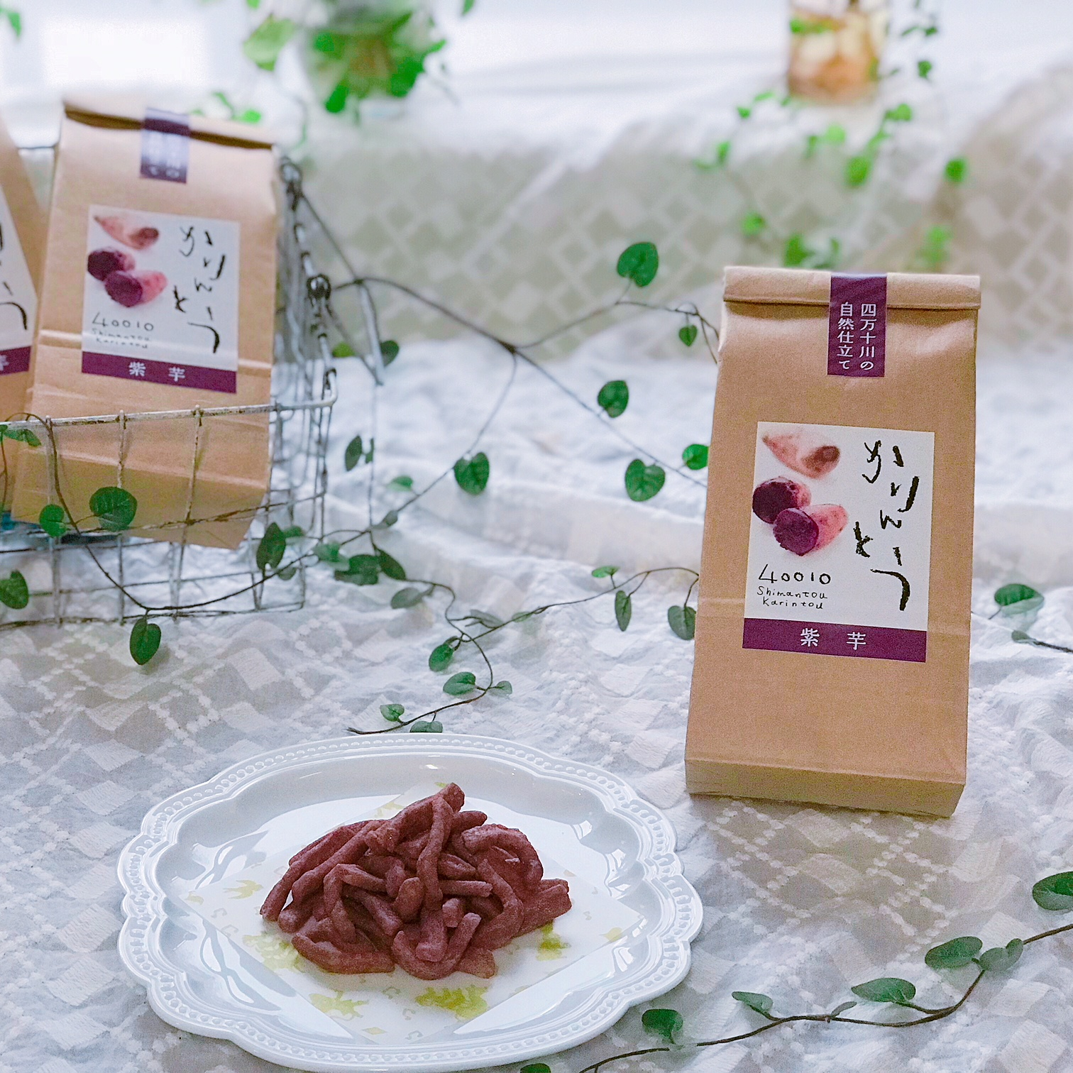 KARINTO-японская глубокая жареная закуска из коричневого сахара, Японская Традиционная Закуска, сделано в Японии-40010 фиолетовый картофель (4571320782083)