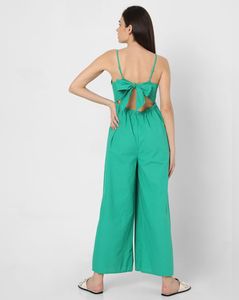 New Hot Selling Glamorous Women Fashion Stylish Summer Resort Wear Linen <b>Bodycon</b> <b>Jumpsuit</b> - Product Image 4