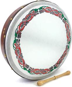 Tambour Bodhran traditionnel irlandais imprimé - Product Image 3