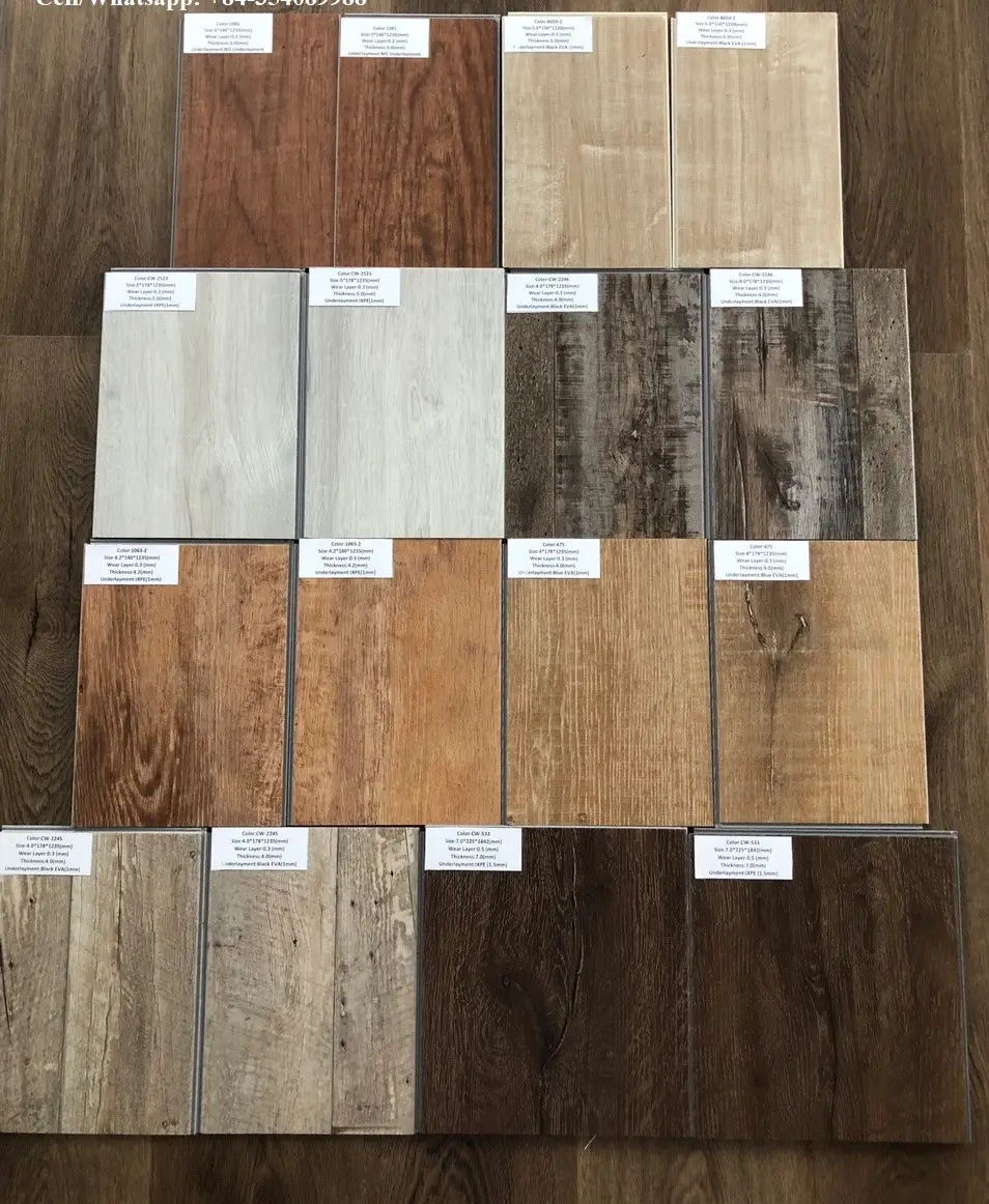 100% virgin material SPC flooring vinyl plank from VIET NAM