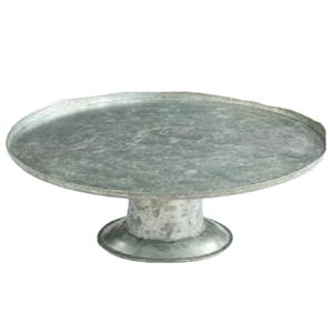 Présentoir à gâteau gris galvanisé élégant avec finition naturelle, parfait pour présenter des cupcakes et des desserts, pièce de présentation élégante - Product Image 2