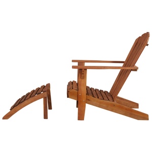 Chaise de jardin en teck Adirondack moderne en bois massif durable pour usage extérieur, cour et parc, mobilier d'extérieur - Product Image 4