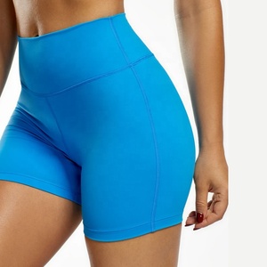 Shorts de sport taille mi-haute PIHA SPORTS - Séchage rapide, respirant, pour la course, le yoga, le cyclisme, avec poches latérales, en polyester et élasthanne non transparents - Product Image 3